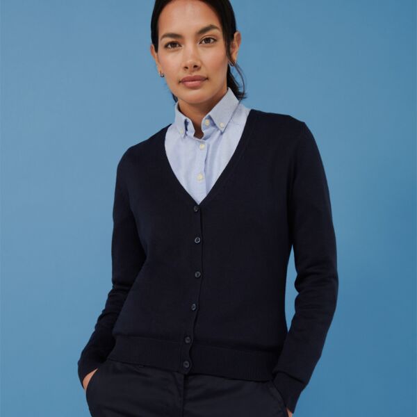 Henbury Ladies Lightweight V Neck Cardigan Thumbnail