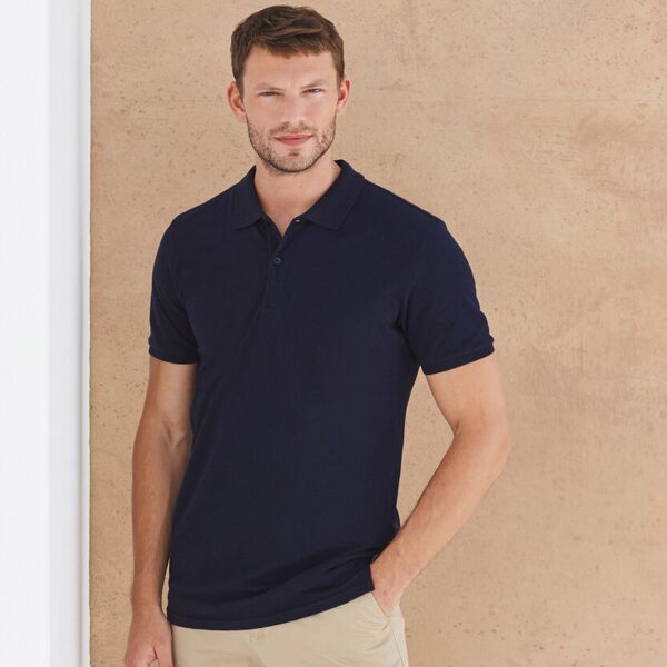 Micro-fine piqué polo shirt Thumbnail